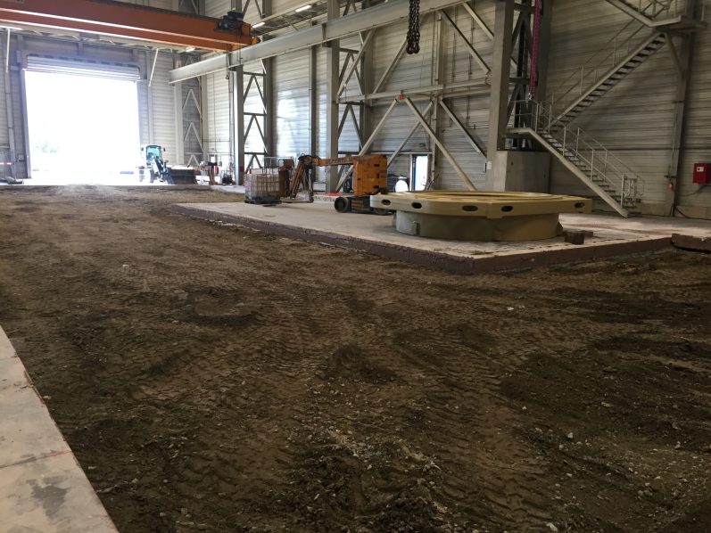 Hallensohle ausgebaut